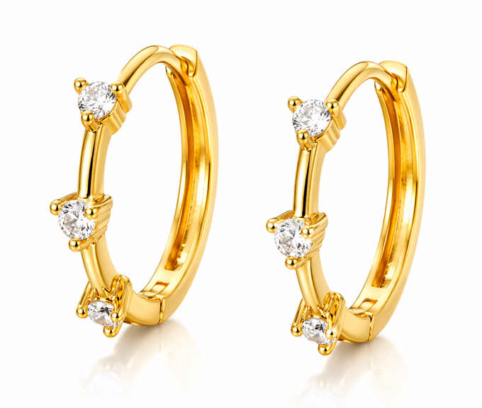 14K GOLD PLATED HOOPS