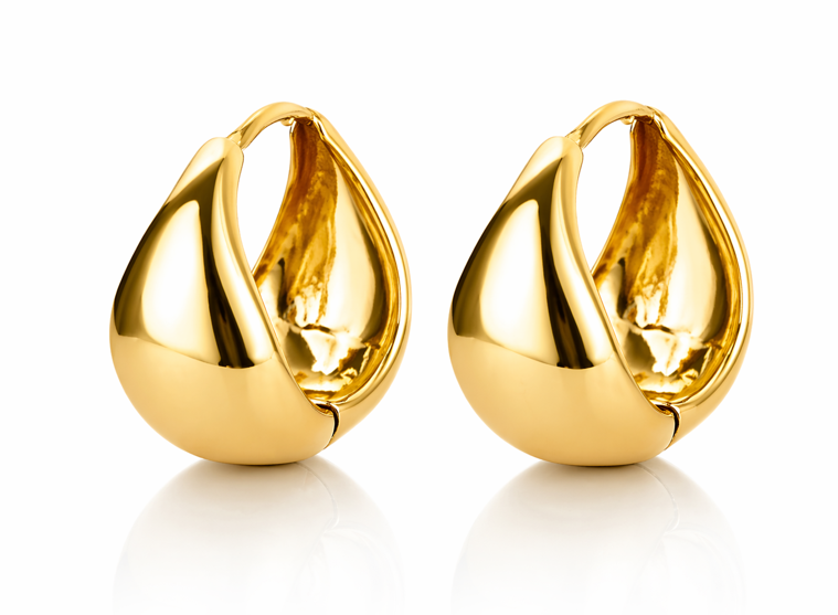 14K GOLD PLATED HOOPS