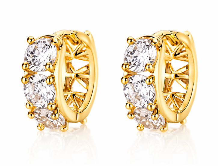 14K GOLD PLATED HOOPS