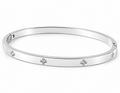 SILVER- TONE STAINLESS STEEL BRACELET
