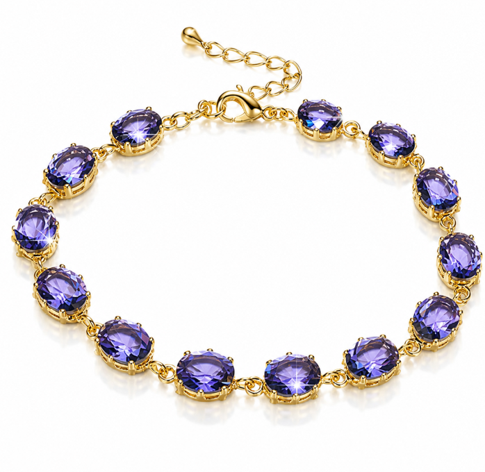 Ultra-Shiny Geometric Oval Zirconia Bracelet Fashionable Minimalist Versatile Elegance Premium Sensation Hand Jewelry
