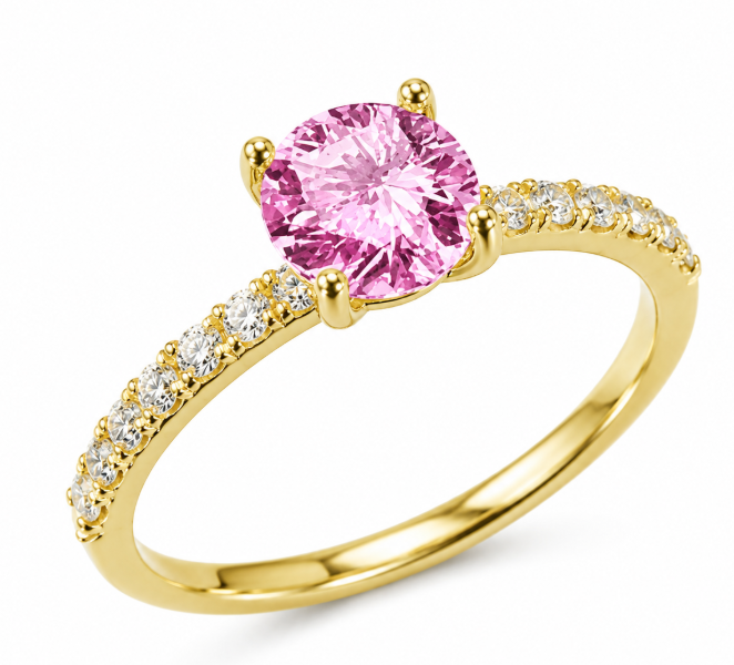 Blush Radiance Zircon Gemstone Ring ✨