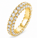 Gold Plated geometric copper inlaid zircon rings