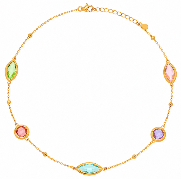 Luxurious Handmade Waterproof Non Tarnish Plating Chain Lobster Trigger Clasp Closure Necklace