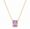 304 Stainless Steel Square Ion Plating (IP) Zircon 18K Gold Plated Elegant Simple Style Waterproof Non Tarnish Plating Inlay Necklace