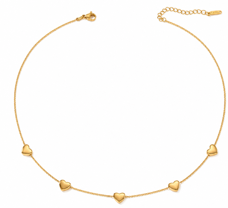 18K GOLD PLATED HEART NECKLACE