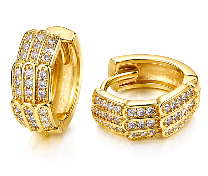 14K GOLD PLATED HOOPS