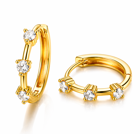 14K GOLD PLATED HOOPS