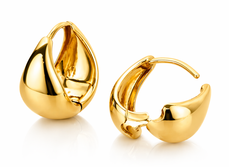 14K GOLD PLATED HOOPS