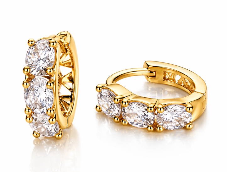 14K GOLD PLATED HOOPS