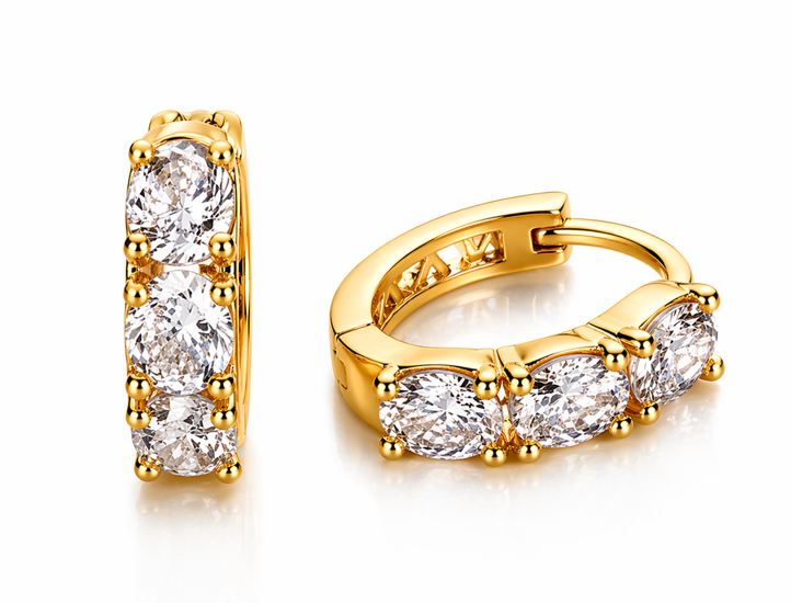14K GOLD PLATED HOOPS