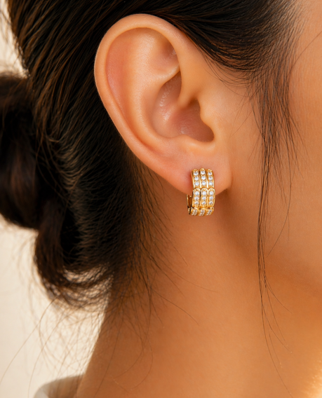 14K GOLD PLATED HOOPS