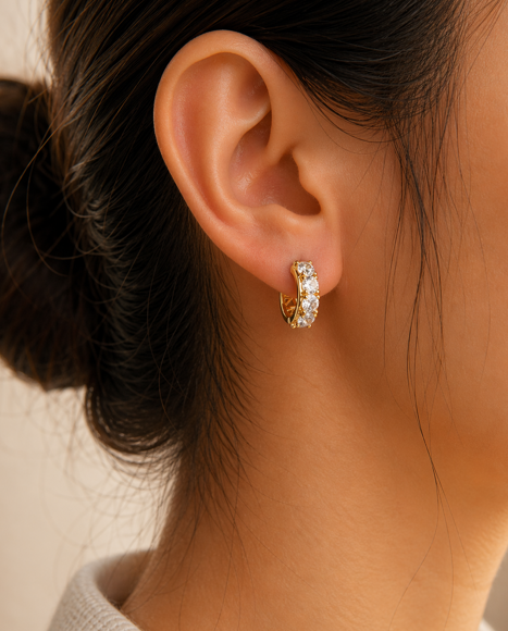 14K GOLD PLATED HOOPS