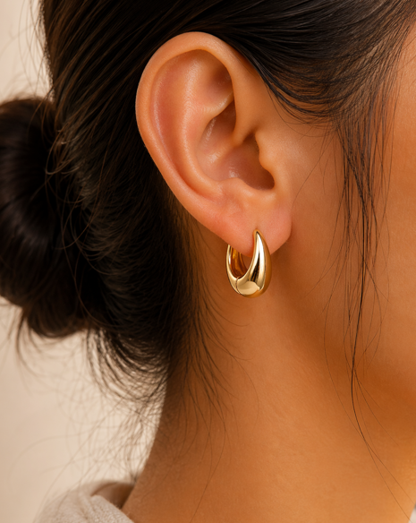 14K GOLD PLATED HOOPS
