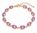 Ultra-Shiny Geometric Oval Zirconia Bracelet Fashionable Minimalist Versatile Elegance Premium Sensation Hand Jewelry