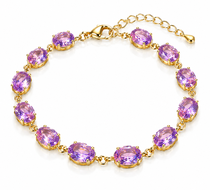 Ultra-Shiny Geometric Oval Zirconia Bracelet Fashionable Minimalist Versatile Elegance Premium Sensation Hand Jewelry