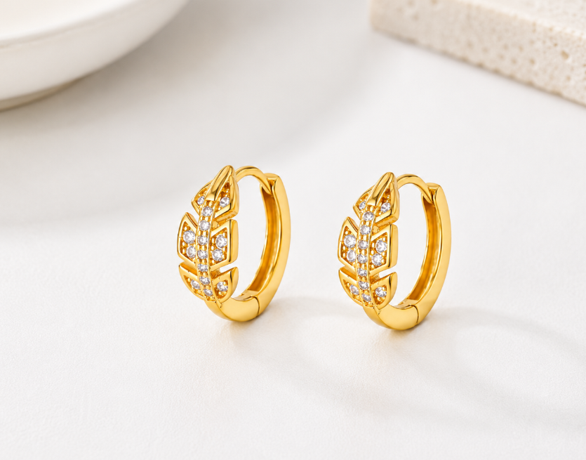 gold plated earrings