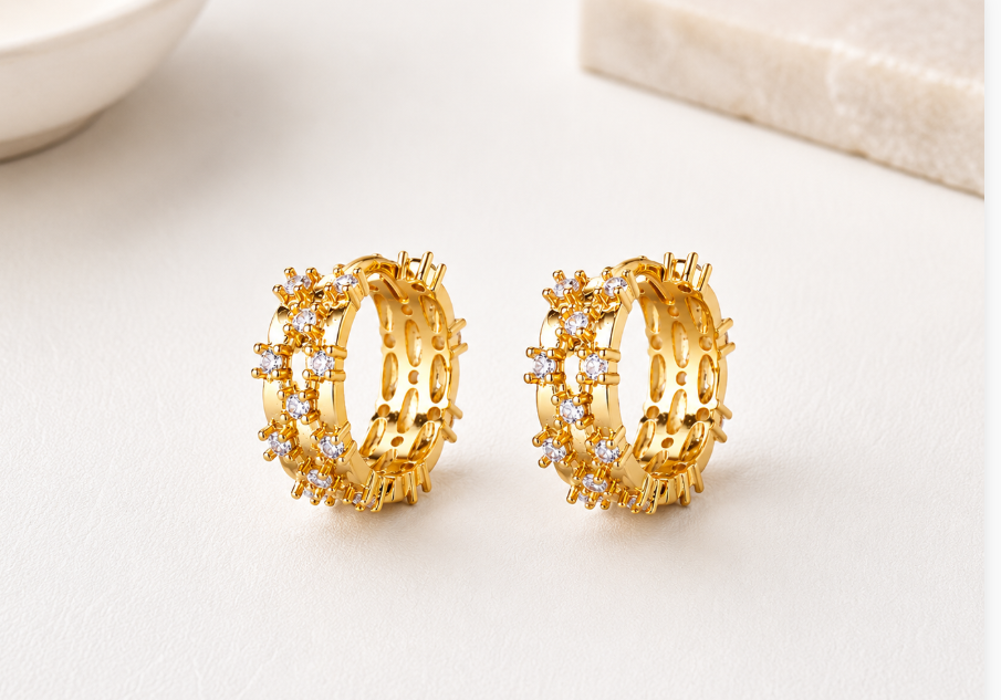 gold plated earrings