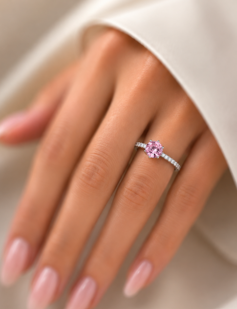 Blush Radiance Zircon Gemstone Ring ✨