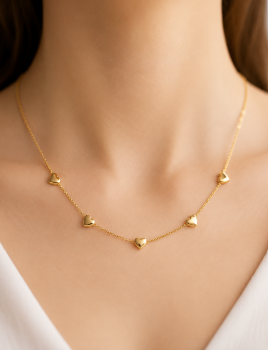 18K GOLD PLATED HEART NECKLACE